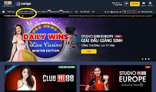Sảnh Casino trực tuyến